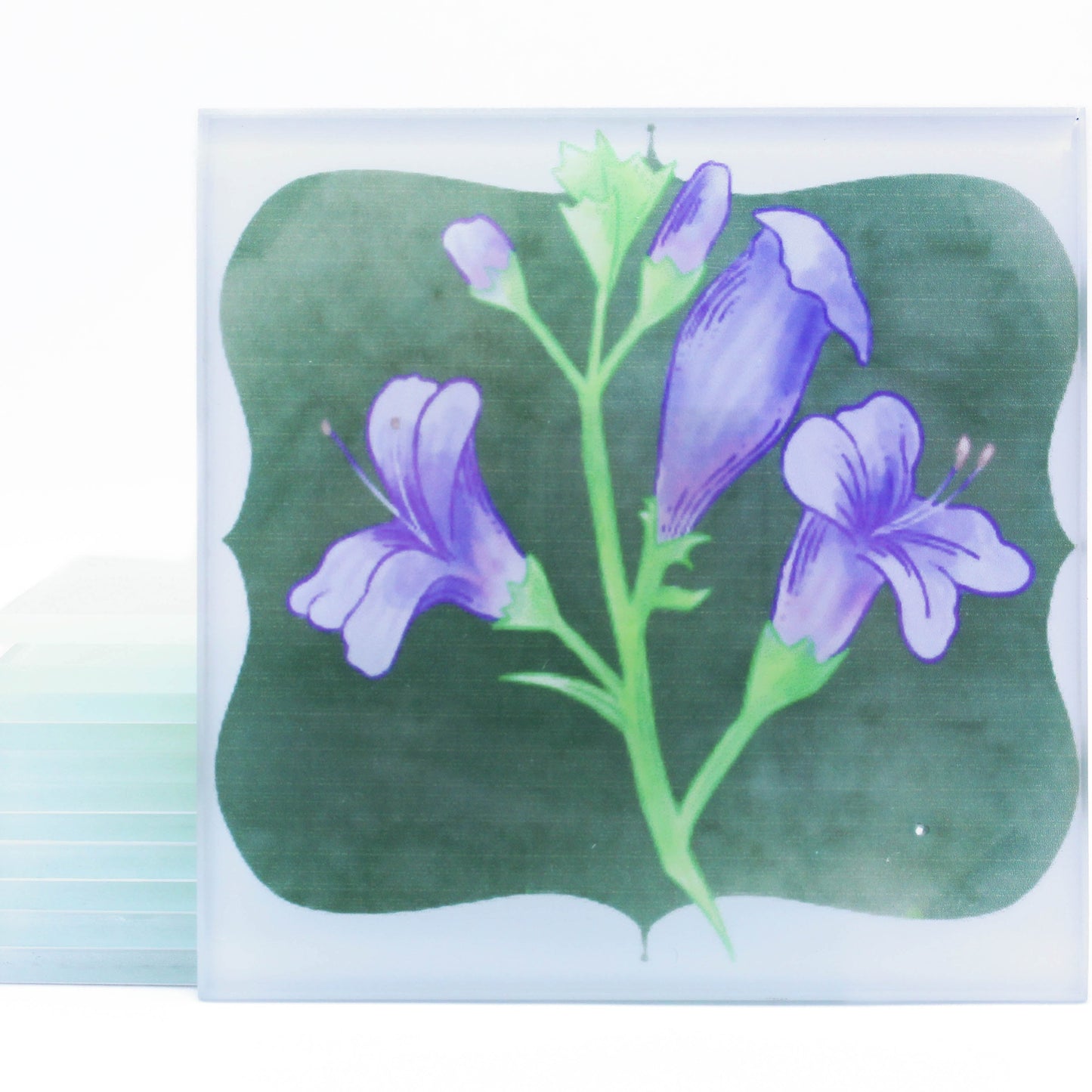 Ventura Native Flower Glass Coaster- Set of 4